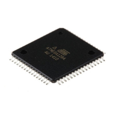 Microchip ATMEGA128A-AU, 8bit AVR Microcontroller, ATmega, 16MHz, 128 kB Flash, 64-Pin TQFP
