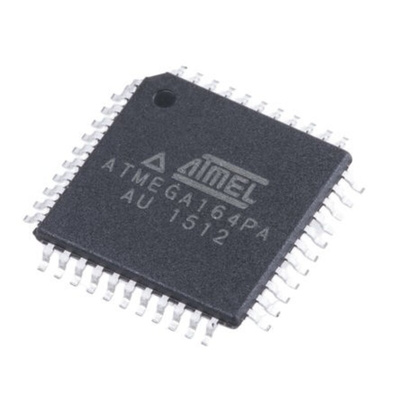 Microchip ATMEGA164PA-AU, 8bit AVR Microcontroller, ATmega, 20MHz, 16 kB Flash, 44-Pin TQFP