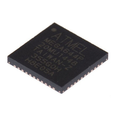 Microchip ATMEGA644P-20MU, 8bit AVR Microcontroller, ATmega, 20MHz, 64 kB Flash, 44-Pin VQFN