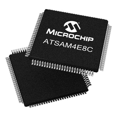 Microchip ATSAM4E8CA-AU, 32bit ARM Cortex M4 Microcontroller, SAM4E, 120MHz, 512 kB Flash, 100-Pin LQFP