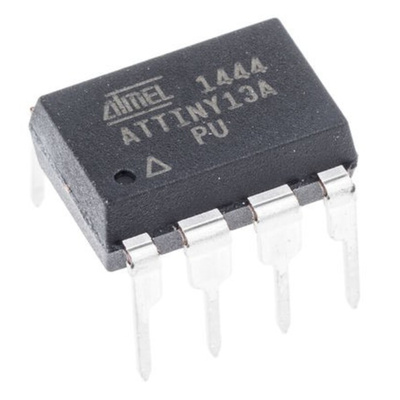 Microchip ATTINY13A-PU, 8bit AVR Microcontroller, ATtiny13, 20MHz, 1 kB Flash, 8-Pin PDIP