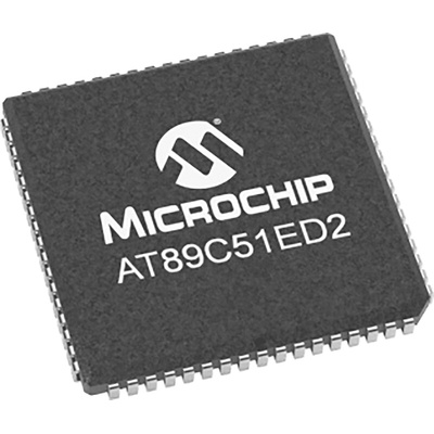 Microchip AT89C51ED2-SMSUM, 8bit 8 bit CPU Microcontroller, AT89C51, 60MHz, 64 kB Flash, 68-Pin PLCC
