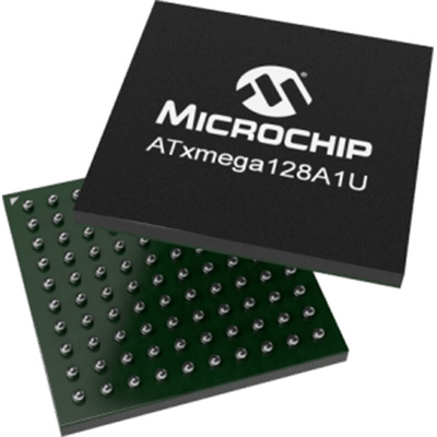 Microchip ATXMEGA128A1U-C7U, 8bit AVR Microcontroller, ATmega, 32MHz, 128 kB Flash, 100-Pin VFBGA