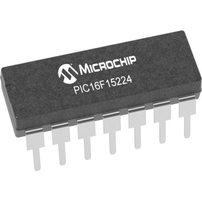 Microchip PIC16F15224-I/P, 8 PIC16F Microcontroller MCU, PIC16, 32MHz, 7 kB Flash, 14-Pin PDIP