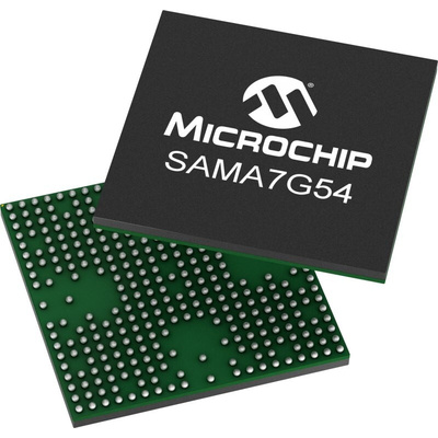 Microchip SAMA7G54-V/4HB ARM Cortex Microcontroller, Arm Cortex-A7, 343-Pin TFBGA