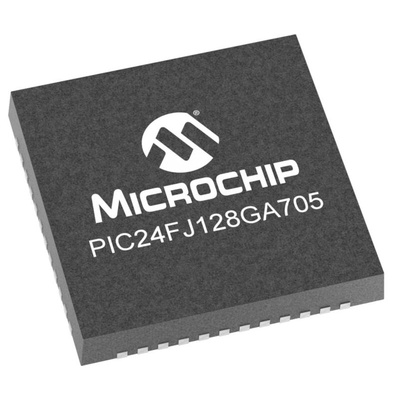 Microchip PIC24FJ128GA705-I/M4 PIC Microcontroller, PIC24F, 48-Pin UQFN