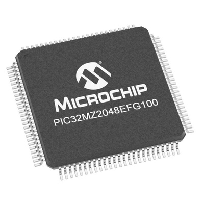 Microchip PIC32MZ2048EFG100-I/PF PIC Microcontroller, PIC32MZ, 100-Pin TQFP