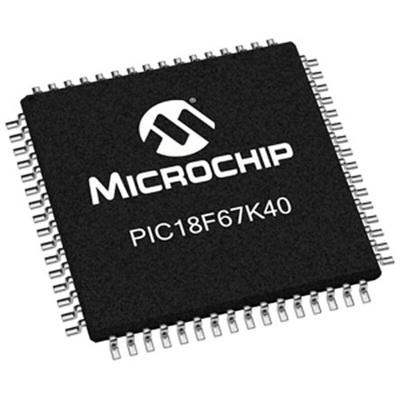 Microchip PIC18F67K40-E/PT, 8bit PIC Microcontroller, PIC18F, 64MHz, 128 kB Flash, 64-Pin TQFP