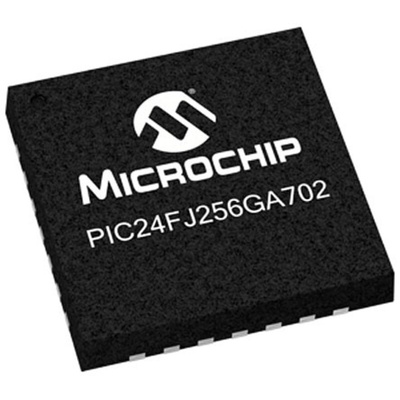 Microchip PIC24FJ256GA702-I/MV, 16bit PIC Microcontroller, PIC24FJ, 32MHz, 256 kB Flash, 28-Pin UQFN