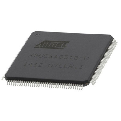 Microchip AT32UC3A0512-ALUT, 32bit AVR32 Microcontroller, AT32, 66MHz, 512 kB Flash, 144-Pin LQFP
