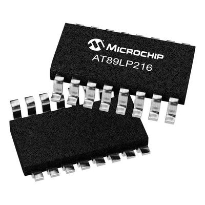 Microchip AT89LP216-20SU, 8bit 8051 Microcontroller, AT89LP, 20MHz, 2 kB Flash, 16-Pin SOIC