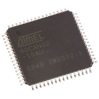 Microchip AT90CAN32-16AU, 8bit AVR Microcontroller, AT90, 16MHz, 32 kB Flash, 64-Pin TQFP