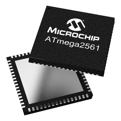 Microchip ATMEGA2561-16MU, 8bit AVR Microcontroller, ATmega, 16MHz, 256 kB Flash, 64-Pin VQFN