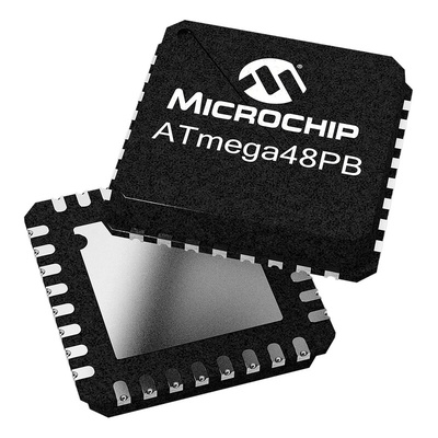 Microchip ATMEGA48-20MU, 8bit AVR Microcontroller, ATmega, 20MHz, 4 kB Flash, 32-Pin VQFN