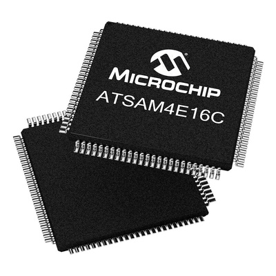 Microchip ATSAM4E16CA-AU, 32bit ARM Cortex M4 Microcontroller, SAM4E, 120MHz, 1.024 MB Flash, 100-Pin LQFP