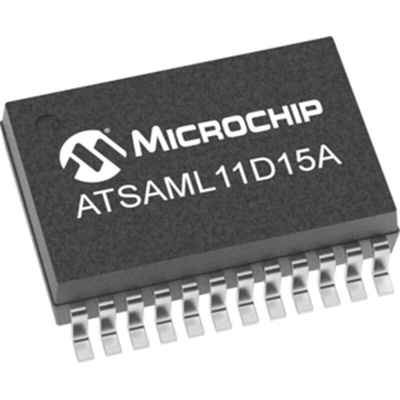 Microchip ATSAML11D15A-YU, 32bit Microcontroller, SAML11, 32MHz, 32 kB Flash, 24-Pin SSOP