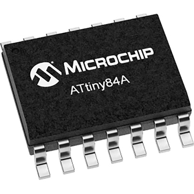 Microchip ATTINY84A-SSUR, 8bit AVR Microcontroller, ATtiny84A, 20MHz, 8 kB Flash, 14-Pin SOIC