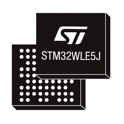 STMicroelectronics STM32WL55JCI7, 32bit ARM Cortex M0+, ARM Cortex M4 Wireless Microcontroller, STM32WL, 48MHz, 256 kB