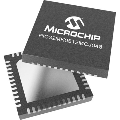 Microchip PIC32MK0512MCJ048-I/Y8X, 32bit MIPS32 Microcontroller, PIC32MK, 120MHz, 512 kB Flash, 48-Pin TQFP