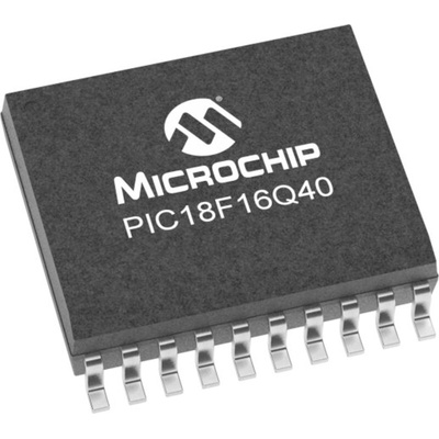 Microchip PIC18F16Q40-I/SO, 8bit PIC Microcontroller MCU, PIC, 64MHz, 64 kB Flash, 20-Pin SOIC