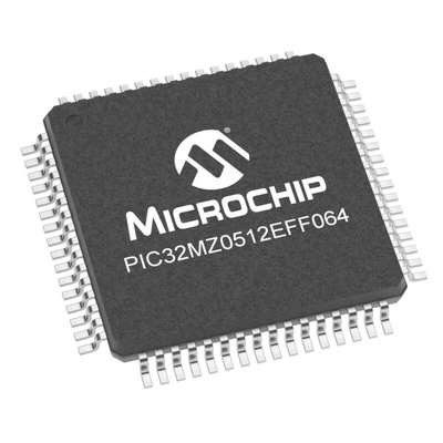 Microchip PIC32MZ0512EFF064-I/PT PIC Microcontroller, PIC32MZ, 64-Pin TQFP