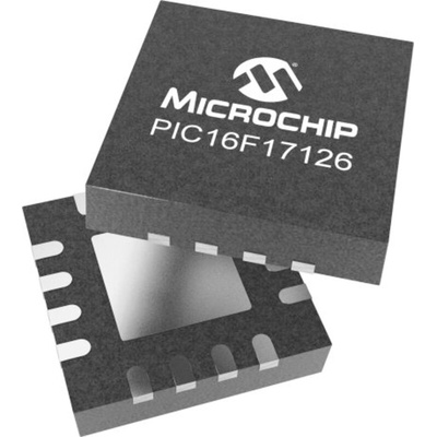 Microchip PIC16F17126-I/7N, 8bit PIC16 Microcontroller, PIC16, 64MHz, 28 KB EEPROM, Flash, 16-Pin VQFN