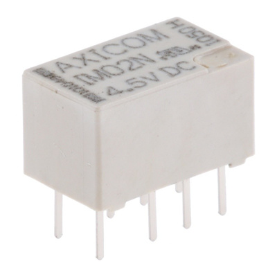 TE Connectivity, 4.5V dc Coil Non-Latching Relay DPDT, 2A Switching Current PCB Mount, 2 Pole
