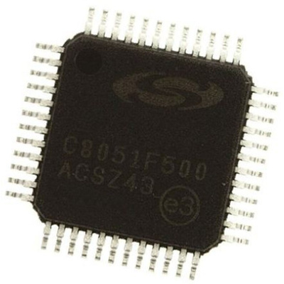 Silicon Labs C8051F500-IQ, 8bit 8051 Microcontroller, C8051F, 24MHz, 64 kB Flash, 48-Pin QFP