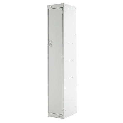 RS PRO 1 Door Steel Grey Industrial Locker, 1800 mm x 300 mm x 300mm