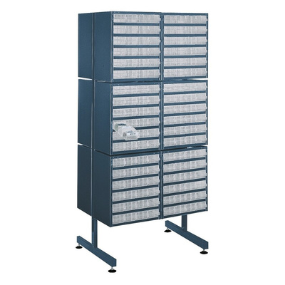 Raaco Drawer Storage Unit, Steel, 1600mm x 705mm x 570mm, Blue