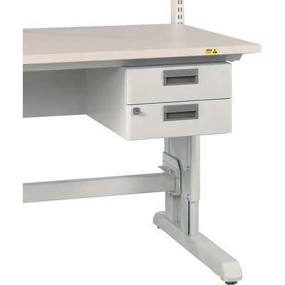Treston 2 Drawer Unit, 220mm x 300mm x 454mm, White