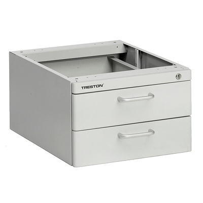 Treston 2 Drawer Unit, 245mm x 370mm x 460mm, Grey