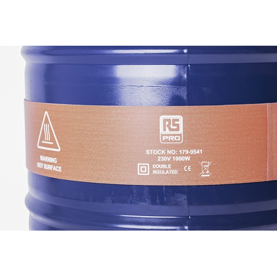 RS PRO Silicone Side Drum Heater, 125 x 1665mm, 200l