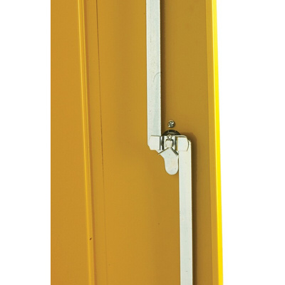RS PRO Yellow Steel Lockable 2 Door Hazardous Substance Cabinet, 900mm x 600mm x 500mm