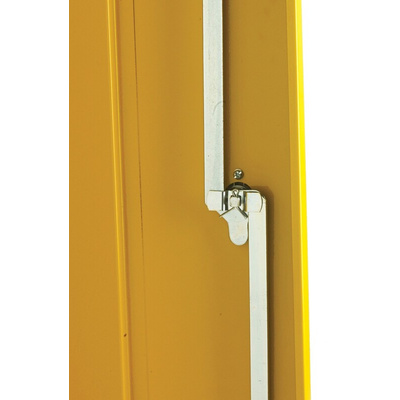 RS PRO Yellow Steel Lockable 1 Door Hazardous Substance Cabinet, 915mm x 459mm x 459mm