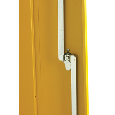 RS PRO Yellow Steel Lockable 2 Door Hazardous Substance Cabinet, 712mm x 915mm x 459mm