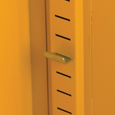 RS PRO Yellow Steel Lockable 2 Door Hazardous Substance Cabinet, 712mm x 915mm x 459mm