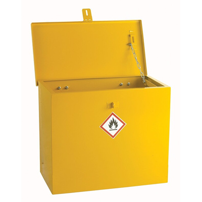 RS PRO Yellow Steel Lockable 1 Door Hazardous Substance Cabinet, 510mm x 620mm x 330mm