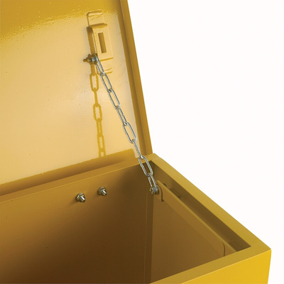 RS PRO Yellow Steel Lockable 1 Door Hazardous Substance Cabinet, 510mm x 620mm x 330mm
