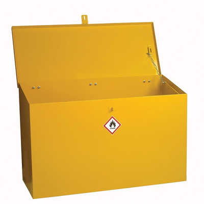 RS PRO Yellow Steel Lockable 1 Door Hazardous Substance Cabinet, 762mm x 1000mm x 460mm