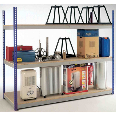 RS PRO Blue Easi-Rack Shelving System Upright Frames, 1980mm x 1200mm, 900mm