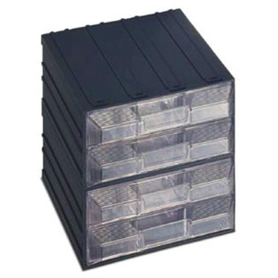 Terry 4 Drawer Storage Unit, Plastic, 208mm x 208mm x 222mm