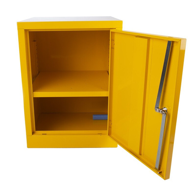 RS PRO Yellow Steel Lockable 1 Door Flammable Cabinet, 609mm x 457mm x 457mm