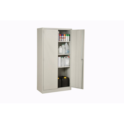 RS PRO Mild Steel Lockable 2 Door Cabinet, 1830mm x 915mm x 457mm