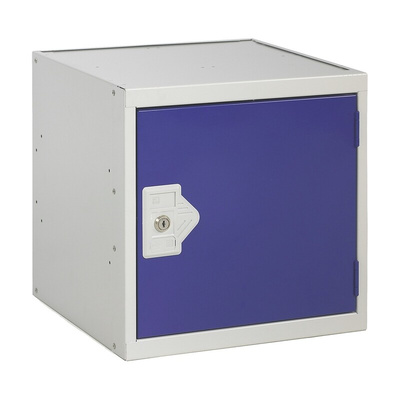 RS PRO 1 Door Steel Blue Storage Locker, 380 mm x 380 mm x 380mm