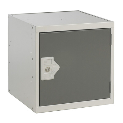 RS PRO 1 Door Steel Grey Storage Locker, 380 mm x 380 mm x 380mm