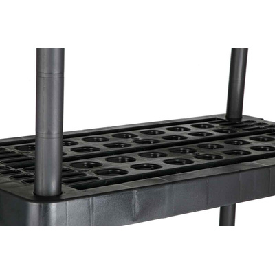 RS PRO Black 5 Shelf PP Shelving Unit, 1760mm x 790mm, 390mm, 40kg Load