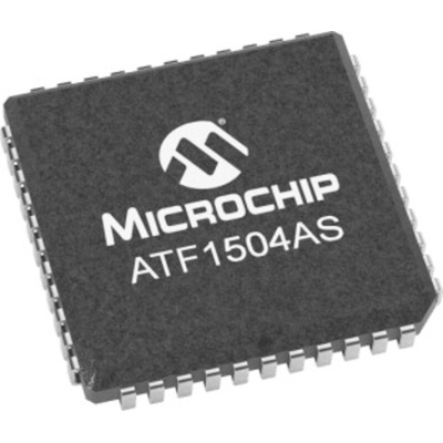 Microchip ATF1504AS-10JU84, CPLD ATF1504AS EEPROM 64 Cells, 64 I/O, 4 Labs, 10ns, ISP, 84-Pin PLCC