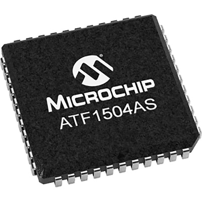Microchip ATF1504AS-10JU44, CPLD ATF1504AS EEPROM 64 Cells, 68 I/O, 64 Labs, 10ns, ISP, 44-Pin PLCC