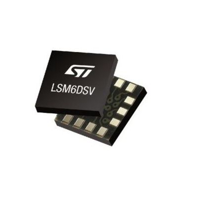 STMicroelectronics 3-Axis Surface Mount Inertial Sensor, LGA-14L (2.5 x 3.0 x 0.83 mm), I2C, SPI, 14-Pin